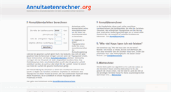 Desktop Screenshot of annuitaetenrechner.org